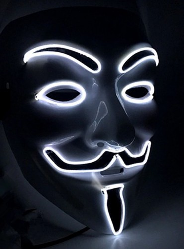Anonymous LED helendav mask (laos)